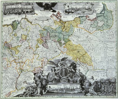 Foglio maestro dei paesi sovrani prussiani, c.1765 da German School
